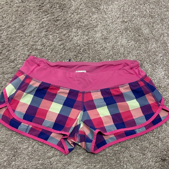 lululemon athletica Pants - Lululemon Athletica Multicolor Plaid Athletic Shorts